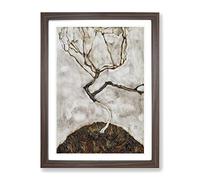 Small Tree In Late Autumn By Egon Schiele Classic Painting Framed Print | A3 Walnut Framed Wall Art | Ready to Hang | Classic Floral Picture | Living Room Bedroom Lounge Office