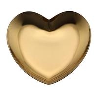 Small Trinket Tray, 9.1cmx8.7cm golden Heart Shaped Jewellery Dish Plate Stainless Steel Decorative Tray Earrings Rings Bracelet Dish Dresser Decor.…