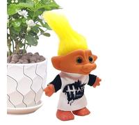 Small Troll Dolls, Retro Christmas Troll Dolls with Symbol, Collector's Decoration for Holidays, Cute Shelf Figures & Vintage Desk Decoration for Children's Rooms