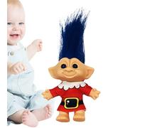 Small Troll Toy Figures - Christmas Miniature Funny Toy Figures, Collector's Decoration for Holidays, Cute Shelf Figures & Vintage Desk Decoration for Children's Rooms