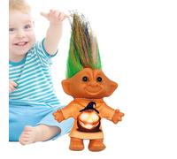 Small Troll Toy Figures, Christmas Miniature Funny Toy Figures, Cute Figures, Collectable Decoration for Desk, Festive Decoration for Living Room, Bedroom, Books