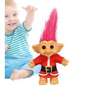 Small Troll Toy Figures - Christmas Small Whimsical Figures - Cute Figures, Collectable Decoration for Desk, Festive Decoration for Living Room, Bedroom, Books