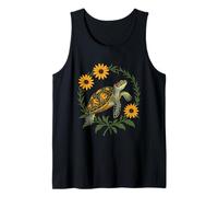 Small Turtle and Black-Eyed Daisy Flowers Tank Top