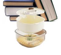 Small Turtle Aquarium - Transparent Full View Terrarium Tank, Multi-Function Tortoise House for Hermit Crabs, Shrimps, Fish | Amphibians Reptiles Aquatic Pets | Indoor Outdoor Habitat for Small Animal