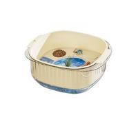 Small Turtle Aquarium - Transparent Multi-Zone Habitat Pool | Full View Turtle House with Functional Areas, Compact Terrarium for Crabs, Hermit Crabs, Amphibians, What