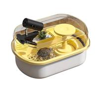 Small Turtle Habitat Tank - Escape-Proof Reptile Aquarium Kit with Basking Platform,Durable PP Material for Tortoises & Amphibians