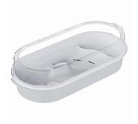 Small Turtle Tank - Compact Reptile Aquarium, Clear Habitat of Animals Company | Baby Turtle Tank with 4 Functional Zones for Crabs Hermit Screens Office Decorations