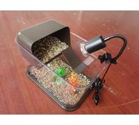 Small Turtle Tank Kit with Light Filter, Acrylic Turtle Tank Starter Kit with Bask Platform, Bottom Drain, Reptile Habitat and Terrarium Multi-Function Area for Small Reptiles