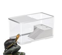 Small Turtle Tank,Reptile Tank with Basking | Aquatic Tortoise Aquarium, Tortoise Aquarium Habitat, for Small Reptiles, Aquatic Turtle, Hermit Crabs