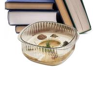 Small Turtles Aquarium - Multifunctional Full View Terrarium for Small Water Turtles, Crayfish Terrarium Basin, For Crabs, Fish, Amphibians, Aquatic Inhabitants, Reptiles