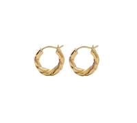 Small Twist Earrings Style for Match Plain Hoop Earrings with Exquisite Design(Gold)