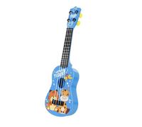 Small Ukulele Kids Toy Guitar with 4 Strings Cartoon Animal Musical Instrument Early Educational Toy for Musical Gift Babies, Blue