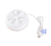 Small Ultrasonic Turbine Washing Machine Portable Powerful 50 Seconds Forward Reverse Cleaning Automatic Power Off for Students Dorm Travel ABS 6kg Capacity