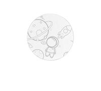 Small Universe Round Diatomaceous Earth Coaster Set - Natural, Eco-Friendly, Fast-Absorbing Circular Coasters (1/2/4/6-Piece Pack) With Full-Print Design & Smooth Rounded Edges