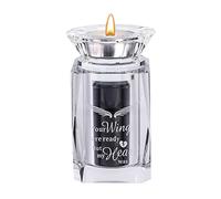 Small Urn Angel Wings Mini Crystal Urns Ashes Cremation Keepsake Holder for Ashes Adult Male Human Pet Dog Remember Your Love One Lost，Memorial for Funeral (Silver)