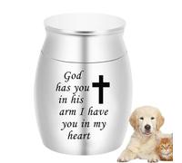 Small Urn for Human Ashes - 10cm Keepsake Cremation Urns Mini, Woodgrain Pattern, Lightweight Metal Keepsake, Sharing Memorial | Personalized Funeral Urn for Pets Humans Loved Remembrance
