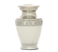 Small urn White Milano Keepsake Cremation Urn, Mini Urn for Human Ashes UK