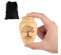 Small Urns for Human Ashes Dad Mom - Beautiful Tiny Keepsake Urns for Pets - Mini Tree of Life Urn Made of Bomboo - Hold 5 Cubic Inches of Ashes (Tree of Life)