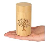Small Urns for Human Ashes Keepsake with Tree of Life Pattern,Small Cremation Urns for Human Ashes Adult Male Female,Bamboo Scattering Tubes for Human or Pet Ashes,Hold Up to 7.5 Cubic Inches