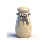 Small Urns for Human Ashes Mini Marble Finish Keepsake Urn for Pet Cat Dog Ashes Memorial Cremation Urn for Women Men Decorative Funeral Urns (Yellow-B)