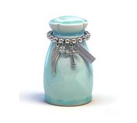 Small Urns for Human Ashes Mini Marble Finish Keepsake Urn for Pet Cat Dog Ashes Memorial Cremation Urn for Women Men Decorative Funeral Urns (Blue-B)