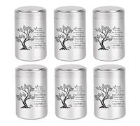 Small Urns for Human Ashes Set of 6 Mini Urn for Ashes 3 inches Keepsake Urns for Ashes Container Memorial Ashes Container for Sharing Small Keepsake Aluminum Urns Memorial Ashes Holder