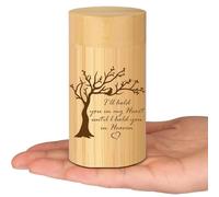 Small Urns for Human Ashes, Tree of Life Pattern, 2x3.1in Scatter Tubes for Ashes, Urn Tube Keepsake for Human Adult Male Female Pet Dog Cat, No Longer By My Side But Forever In My Heart