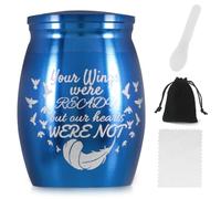Small Urns for Human Ashes, Urn or Ashes, Ashes Keepsake, Waterproof Angel Wings Cremation Urns for Ashes, Stainless Steel Funeral Memorial Ashes Holder-Your Wings Were Ready, but My Heart Was not