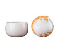 Small Urns for Pets Ashes, Ceramic Memorial Mini Cremation Urns, Hold 150ml of Ashes,Beautiful Sealed Mini Funeral Urns(Ginger Cat)