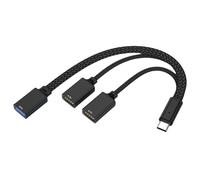 Small USB C to 3 USB Center Adapter Strong Abrasion Resistant Design USB C Multiport Center 3 USB Expansion Port Set