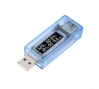 Small USB Current Voltage Meter for Tracking Charging Data Such as Power Time and Battery Capacity for Use with Various USB-Powered Electronics