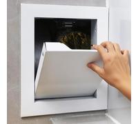 Small Utility Access Door Click Open/Close, White Metal Access Panel Cover for Drywall, HIPS, 0D Plumbing, Electrical Access, Home Improvement(11x12in(28x30cm))