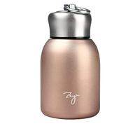 Small Vacuum Insulated Water Bottle Mini Thermal Water Bottle Leak-Proof Vacuum Drink Bottle for Home, Outdoors, Travel, Sports, 280ML (Rose Gold Color)