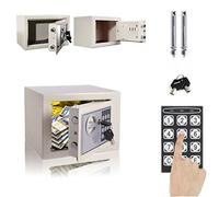 Small Value Safe, 4.6L Capacity, Electronic High Security Steel Safe Lock Box with Digital Keypad and Keys, Fireproof Safe for Home Office Hotel Business Jewelry Gun Cash Use Storage, 17x23x17cm