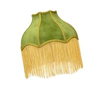Small Velvet Lamp Shade Scallop Shape | E27 Socket Fit, Bedside/table Lamp Use, Scallop Edge Shape
