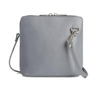 Small Vera Pelle Handbag Genuine Leather Cross Body Bag for Women Italian Mini Shoulder Bag Highquality Strap (Grey)