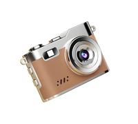 Small Video Camera for Content Creation 0.96inch Screen Lightweight Design for Travel and Vloggers Brown Retro Camera for Beginner