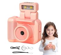 Small Vintage Camera - Compact Vintage Camcorder, 90° Turn Flash Vintage Video Camera | Multifunctional Small Video Camera Recorder, Antique Digital Video Camera with Lanyard for Vlogging, Recording