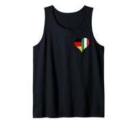 Small Vintage Germany Italy Flag for Italian German Pride Tank Top