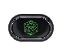 Small Vintage Metal Dish Tray - Holds Jewelry, Change, Paperclips, Keys, Rings, Trinkets & Other Small Treasures - for Desk, Stand, Vanity, or Kitchen - Decorative Design with a Lightweight Metal