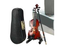 Small Violin with Sound and Sad Story - 13 cm Table Decoration Model - Decorative Musical Instrument Crafts | For Desk Bedside Table Bookshelf Windowsill Coffee Table Children Collectable
