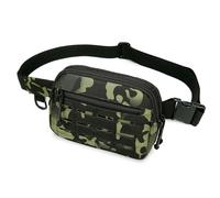 Small Waist Bag Fanny Pack for Men Women, Military Style Belt Bag with MOLLE System, Water-Resistant & Adjustable Strap for Running, Hiking, Festivals, Gym, Black CP, S, Tactical