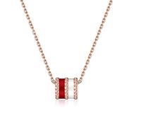 Small Waist Necklace Female Tide Sterling Silver Niche Clavicle Chain Plated 18K Rose Color Golden Set