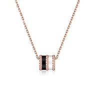 Small Waist Necklace Female Tide Sterling Silver Niche Clavicle Chain Plated 18K Rose Color Golden Set