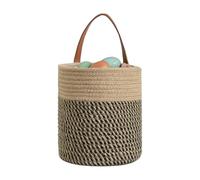 Small Wall Basket | Cotton Rope Aesthetic Space Saving,Decorative Woven Cotton Rope Basket,for Living Room Bedroom Nursery Farmhouse Over Door Toy Blanket Clothes Shoes Snack