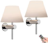 Small Wall Sconces Battery Operated Set of 2,USB Rechargeable Wall Lights with Remote Timer,Wireless Wall Lamps Linen Fabric Shade Indoor Brass Wall Light Fixture for Bathroom Bedroom Living Room (Co