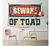 Small Wall Tapestry Beware of Toad Tapestry Aesthetic Tapestry Cool Things for Your Room(75X100CM)