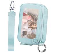 Small Wallet for Women - Credit Card Holder Wristlet Wallets | Small Wallets Coin Pockets with ID Window Waterproof for Women Girls and Old Aged Peoples, Ice Blue, Refer to description, Unisex