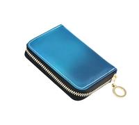 Small Wallet for Women Cute Card Holder RFID Blocking Zip Around Zipper Card and Cash Holder Abstract Blurred Gradient Blue