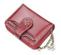Small Wallet for Women Mini Leather Cash Wallets Zip Bifold Goth Purse Vintage Wallet Grunge Coin Pocket (Black), Red, Small Wallet for Women Mini Leather Wallets Goth Purse Vintage Wallet Grunge Coin